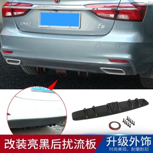 2021 Suitable For Refitting Automobile Spoiler Abs Rear Bumper Shark Fin Chassis Deflector Black 84cm