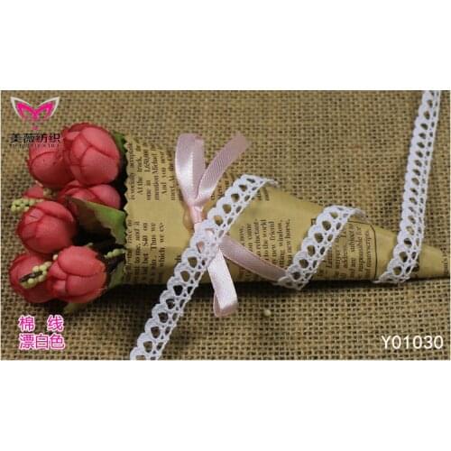 New YY-01030 lace dog teeth No sprg bud silk cotton Small circular mache knittg lace ribbon 1 cm DIY fashion