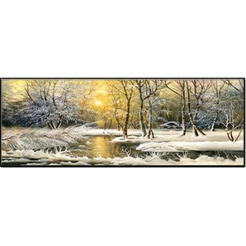 5D Diamond Painting Natural ice and snow scenery Full Diamond Embroidery Mosaic Needlework Beaded Rhinestones Art A1011