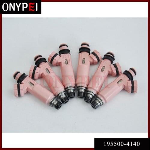 6pcs/lot Fuel Injector Nozzle 195500-4140 MR507376 For Mitsubishi Pajero Sport 6G72 3.0 V6