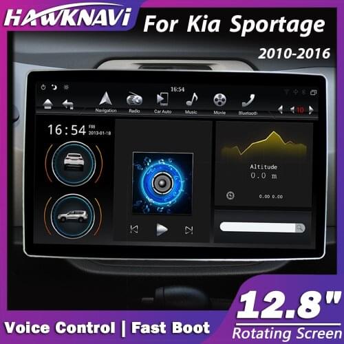 Hawknavi 12.8" Android 9 Car Stereo Receiver For Kia Sportage 2010 - 2016 GPS DVD Radio Navigation PX6 DSP Headunit Carplay