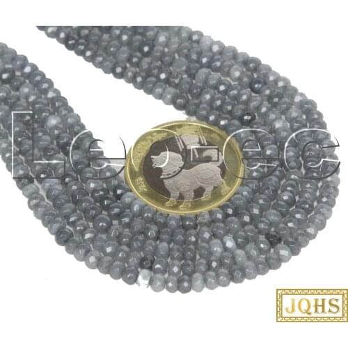 5psc 2X4mm Faceted Rondelle Labradorite Gems Loose Beads for Jewelry Making Strand v1723