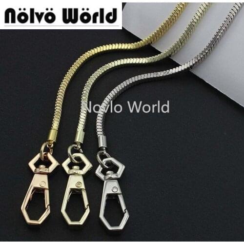 1-5-10 pieces,High level 100% copper 3mm wide box chain, total 116-120cm with ends 2 hooks copper snake chain