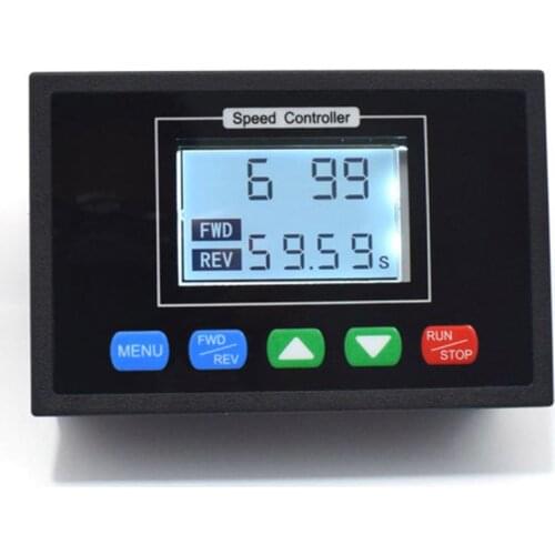 LCD Digital 0-100% Adjustable DC 12V 24V 36V 48V 40A PWM DC Motor Speed Controller Timing Controller Reversible Speed Controller