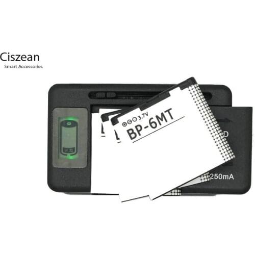Ciszean 3x BP-6MT / BP 6MT / BP6MT Replacement Battery For Nokia 6720 5610 6110 6720C E51 N78 N82 N81 1050mAh + LCD Charger