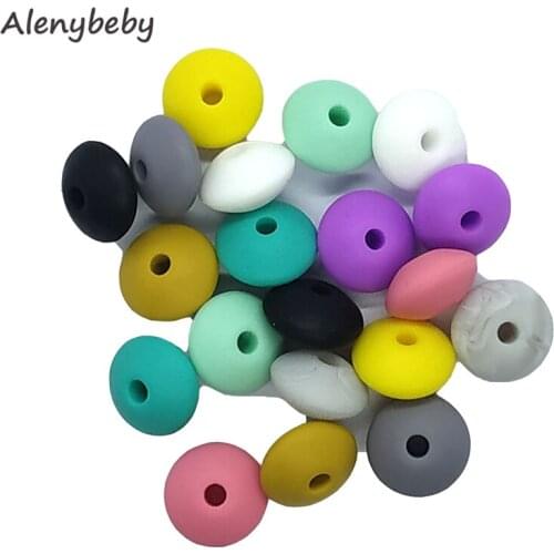 Silicone Abacus Beads Teether BPA Free Baby Teething Food Grade Silicone Coon Shape Teethers Mom Infant Nursing Chew Necklace