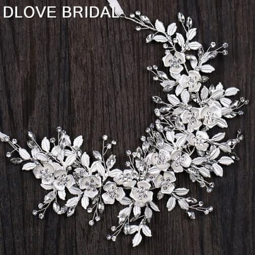 Fairy Floral Hair Accessory Bridal Jewelry Wedding Party Hairband Headpiece with Ribbons