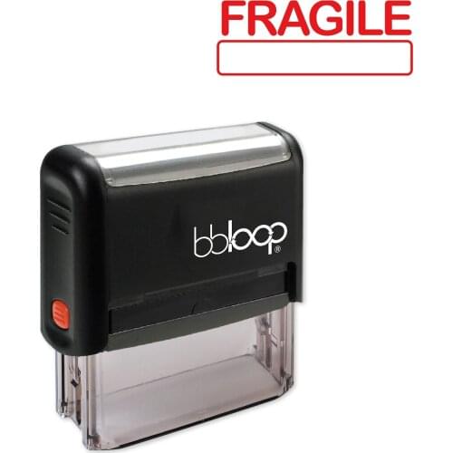 Bbloop Fragile w/block Style Font and Design Self-Ink