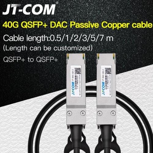 40G QSFP+ to QSFP+ DAC Cable 0.5M 1M 2M 3M 5M 7M Passive Direct Attach Copper Twinax Cable for Huawei Cisco Dell Juniper