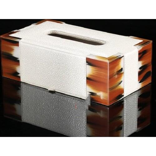 Chinese Brown Rectangle Creative Pattern Resin Kitchen Wet Wipes Tissue Paper Napkin Holder Tissue Boxes Storage Display Box