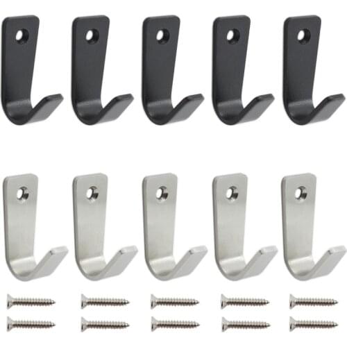 Stainless Steel Coat Hooks,Heavy Duty Hooks for Hanging Towels Keys Hats,Kitchen Bathroom Wall Mounted Hanger Hooks with Screws