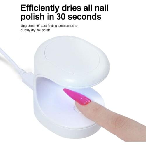 3 LED Nails Lamp Mini Egg Portable Small Nail Dryer Machine White Cute USB Lamp For Drying UV Nails Gel Polish Manicure Tools