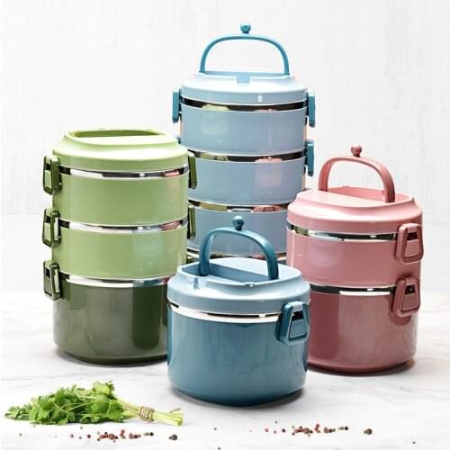 304 stainless steel multi-layer insulation and leak-proof lunch box portable large-capacity office worker student portable lunch