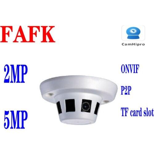 Mini IP IR Night Vision Smoke Camera 1080P 2MP 5MP HD WIFI Indoor P2P ONVIF Sony Starlight Low Illumination Audio TF Card Slot