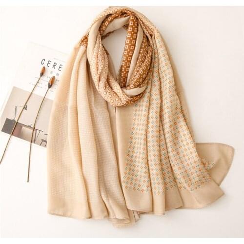 2021 Ladies Fashion Plain Plaid Patchwork Viscose Shawl Scarf Oversize Muffler Headband Wrap Pashmina Snood Muslim Hijab