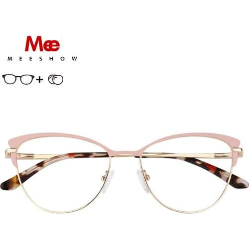 2020 MEESHOW Glasses Frame Brand women cat eyes Prescription Eyeglasses Female Myopia Optical Frames Clear Spectacles Eyewear