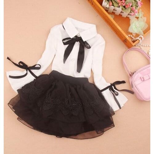 2019 Autumn Child Shirts For Girls Blouse Baby Girl Clothes Children Clothing Bosudhsou Kids Clothes White School Blouses 1-16Y