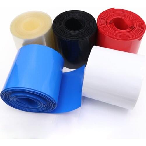 125mm Flat Width PVC Heat Shrink Tube Φ80mm Heat Shrinkable Film Battery Sleeve Lithium Pack Plastic Skin