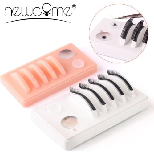 NEWCOME Individual Eyelash Extension Grafing Assistor Durable False Eyelash & Glue Holder Lash Stand Pallet Lashes Makeup Tools