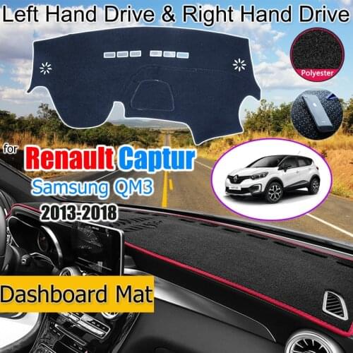 For Renault Captur 2013~2018 Samsung QM3 Anti-Slip Mat Dashboard Cover Pad Sunshade Dashmat Car Accessories
