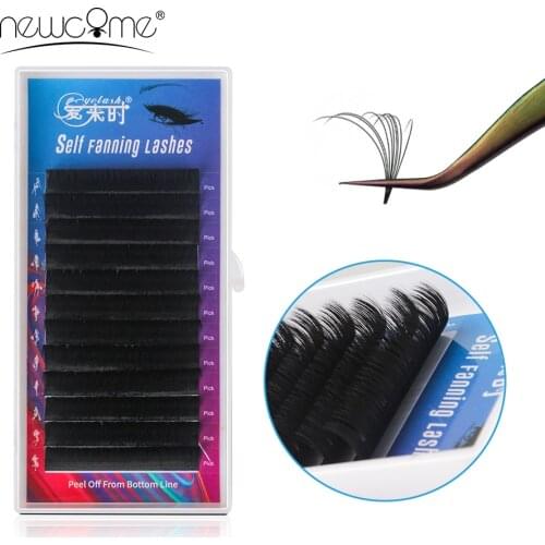 NEWCOME Easy Faning Lashes Extension DIY 2D/3D/4D/5D/6D Eyelashes 3D Russian Volume Fan Lash Blooming Lashes Makeup Tool