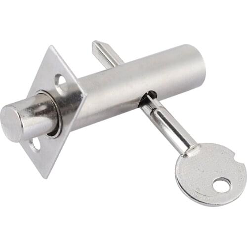 Stainless Steel Tube Well Lock With Lock Buckle Key Hardware Pipe Insert Lock For Factory Family Fireproof Door Escape Aisle