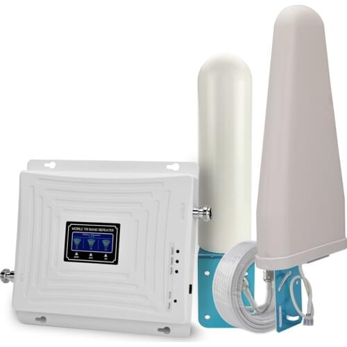 Cellular Signal Amplifier GSM 2g 3g 4g Repeater Communication Amplifier GSM 3g 4g 900mhz 1800mhz 2100mhz Tri Band Signal Booster