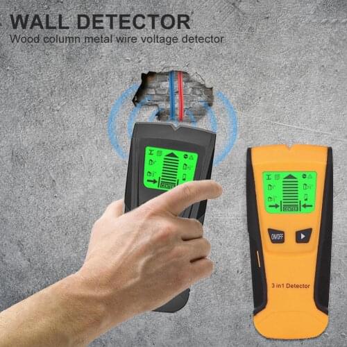 3In1 Metal Detector Sensor Wall Scanner Pipe Finder Electronic Stud Locator Wood Joist Wall Scanner For AC Voltage Detector Tool