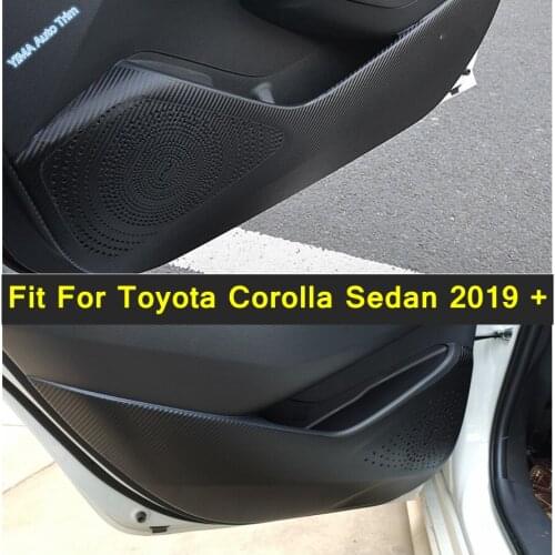 Lapetus Interior Accessories Fit For Toyota Corolla Sedan 2019 - 2021 Car Side Door Anti Kick Strip Sticker Dust-proof Cover