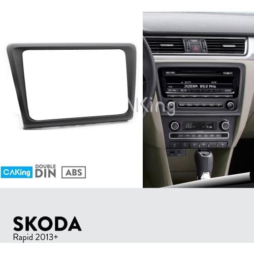 Car Fascia Radio Panel for SKODA Rapid 2013+ Dash Fitting Kit Install Facia Plate Cover Console Trim Bezel Stereo Adapter Frame