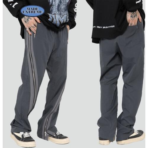 BLACKAIR Side Zipper cargo pants men streetwear pants harajuku trousers men Hip hop pants tactical pants baggy pants CH12