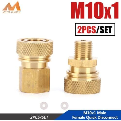 M10x1 Female Male 8MM Quick Disconnect Connector Paintball PCP 1/8BSPP 1/8NPT Copper Coupling Fittings Socket 2pcs/set