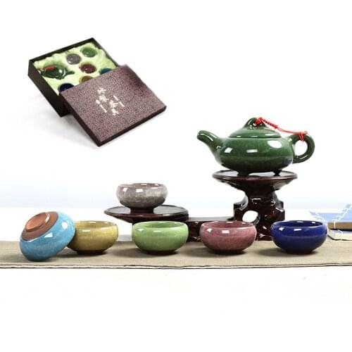7 Colors Chinese style Kung Fu tea tea set ceramic teapot teacup set porcelain tureen tea bowl Free shipping