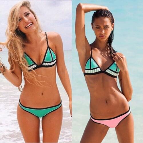 Women Summer Sexy Bandage Rubber Bikini Suit Push-Up Padded Bra Swimsuit Swimsuit Fashionable Swimming Multicolor Outfit