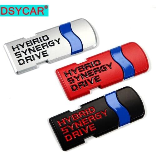 DSYCAR Hybrid Synergy Drive Letter Car Sticker Emblem Auto Badge Decal with Adhesive Compatible for All Truck SUV Pickup Models