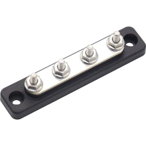 Terminal Bus Bar & Cover Ground Distribution Block Kit High Current 4 Way Busbar 100A 150A