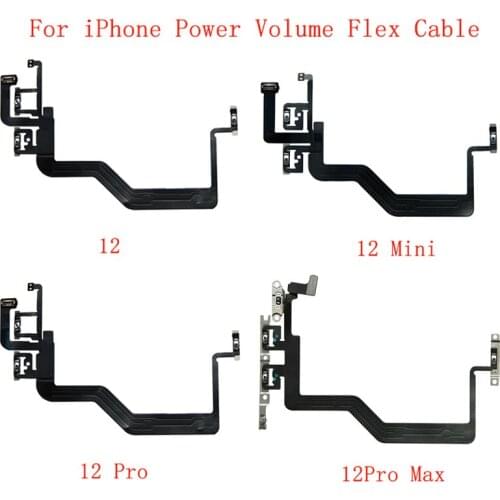 Power Volume Button Flex Cable For iPhone 12 12 Mini 12Pro 12Pro Max Power Flex Cable Replacement Repair Part