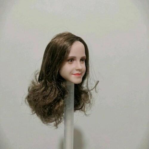 1/6 Female Glf Emma Watson Head Carving Brown Hair Head Sculpt Model Fit 12" TBL Pale Figure Body