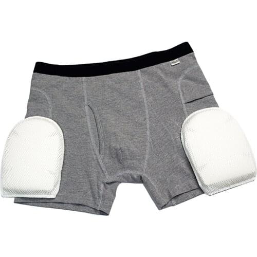 Mens Male Hip Fractures Protector Pants Support Shield with Pads On Two sides Fall Prevention Underwear