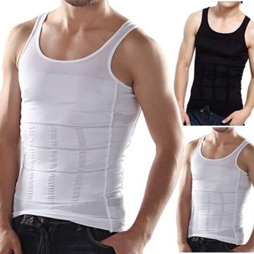 2019 Men Corset Body Slimming Tummy Shaper Running Vest Belly Waist Shirt High Elasticity Shapewear Underwear Waist Girdle Top