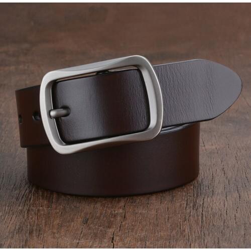 2017 new arrival men belt cowboy genuine leather luxury strap male belts for men fashion classice vintage pin buckle gift 125