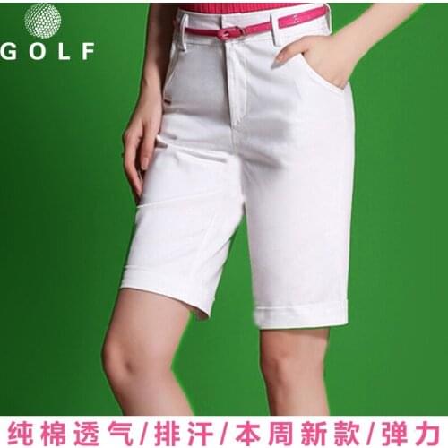 Summer New Style Womens Straight-leg Pants Womens Trousers Slim Pants Were Thin Five-point Pants Golf Shorts