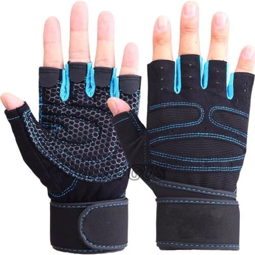 New Sports Gym Gloves Men Fitness Training Exercise Anti Slip Weight Lifting Gloves Half Finger Body Workout bicycle Glove