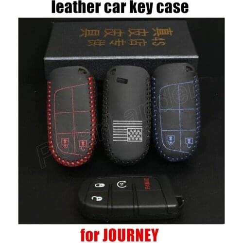 Only Red best gift Hand sewing car key cover car styling car key case fit for 13 DODGE JOURNEY genuine quality leather