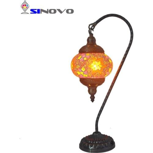 Turkish Hotel Project Lighting Electroplating Metal Mosaic Glass Table Lamp Electroplatinglamp deco mariage