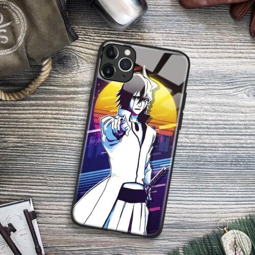 Ulquiorra Cifer Bleach Anime Soft TPU Glass Phone Case for IPhone SE 6s 7 8 Plus X Xr Xs 11 12 Mini Pro Max Samsung