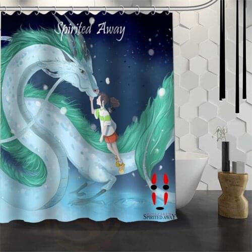 Custom Waterproof Bathroom Spirited Away Shower Curtain Polyester Fabric Bathroom Curtain 165X180cm,180X200cm P