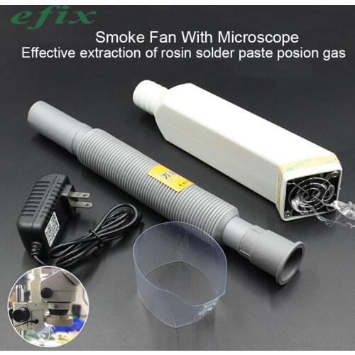 Microscope Exhaust fan smoke Rosin soldering oil gas fume absorber Fume extractor For Mobile Phone Mortherboard Repair
