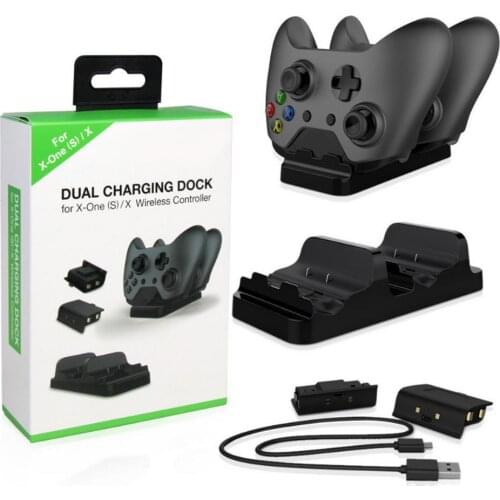 Dual Battery Charging Kit Charging Dock Station Charger For X-box Series S/ X LED Indicator 2 Batteries For X-box One Controller