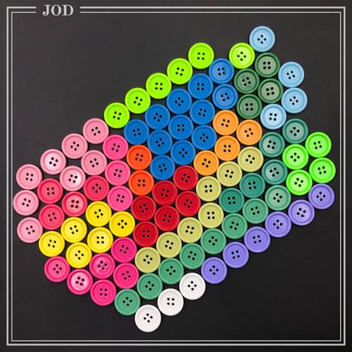 100Pieces 11/15/20/25mm Random Mixed Plastic Button for Kids Sewing Buttons Clothes Accessories Crafts Child Cartoon Button